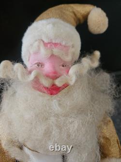 Vintage Christmas Harold Gale Santa Claus Gold Lame Suit 15