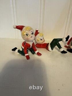 Vintage Christmas Japan Ceramic Elves Lot