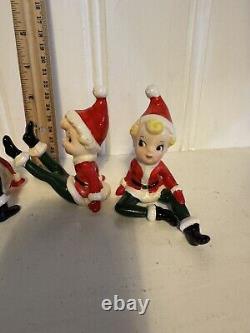 Vintage Christmas Japan Ceramic Elves Lot