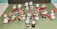 Vintage Christmas Japan Lot Of Miniature Figurines Santa Snowman Angels No Mark
