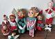 Vintage Christmas Knee Hugger Elf Japan Red Green White Lot Ornaments Misc