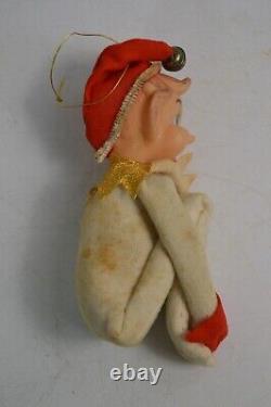 Vintage Christmas Knee Huggers Pixie Elf Pointy Ears Elves MCM Decor Japan Box