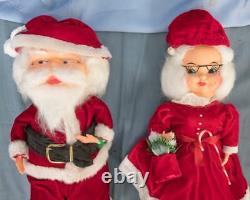 Vintage Christmas Santa & Mrs. Claus Set 16 High dq
