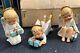 Vintage Christmas Schmid Bros Littlest Angel Trio Figurines Japan With Box