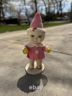 Vintage Christmas Store Display Harold Gale Snow Baby Rare Pink Coat And Hat