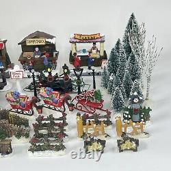 Vintage Cobblestone Corners Christmas Village Figurines & Accessories Lot Of 85