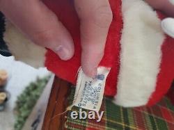 Vintage Columbia 24 1950's Santa Claus Rubber Face Plush Stuffed Doll Christmas