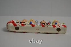 Vintage Commodore Candy Cane Sleigh MCM Angel Kids Children Japan Christmas