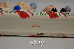 Vintage Commodore Candy Cane Sleigh MCM Angel Kids Children Japan Christmas