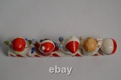 Vintage Commodore Candy Cane Sleigh MCM Angel Kids Children Japan Christmas