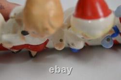 Vintage Commodore Candy Cane Sleigh MCM Angel Kids Children Japan Christmas