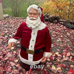 Vintage Dancing Singing Santa Claus Bust Christmas Holiday Statue with Microphone