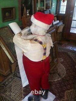 Vintage David Hamberger Santa Claus Working Store Display HE HAS THE LIST