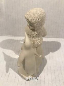 Vintage Dept 56 Snowbabies Snowbaby Watching out for Penquin figurine