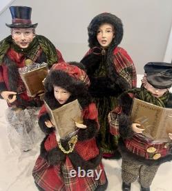 Vintage Dickens Christmas Carolers, Family Of 4, Tallest 16 FREE SHIPPING