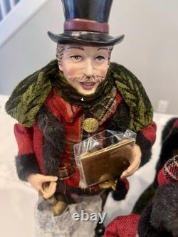 Vintage Dickens Christmas Carolers, Family Of 4, Tallest 16 FREE SHIPPING