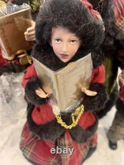 Vintage Dickens Christmas Carolers, Family Of 4, Tallest 16 FREE SHIPPING