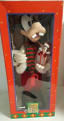 Vintage Disney 1994 It's A Small World Holiday Goofy Animated Figure RARE