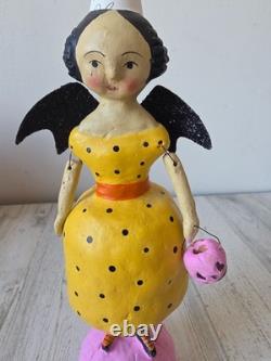 Vintage ESC Nicole Sayre Halloween Batgirl RARE pumpkin pink statue figurine spa