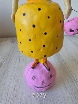 Vintage ESC Nicole Sayre Halloween Batgirl RARE pumpkin pink statue figurine spa