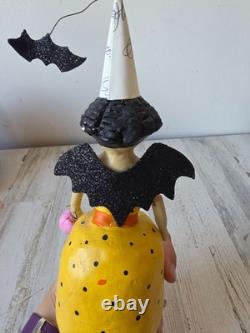 Vintage ESC Nicole Sayre Halloween Batgirl RARE pumpkin pink statue figurine spa