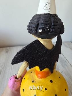 Vintage ESC Nicole Sayre Halloween Batgirl RARE pumpkin pink statue figurine spa