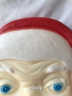 Vintage Empire Plastic Blow Mold 24Christmas Decor Santa Claus Face Head Light
