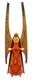 Vintage Erzgebirge German Wood Angel Figurine Christmas Tree Topper Folk Art 12