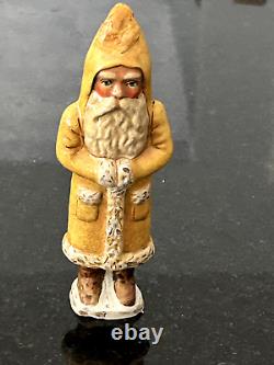 Vintage Extremely Rare Vaillancourt Folk Art Yellow Santa 131 © 1985