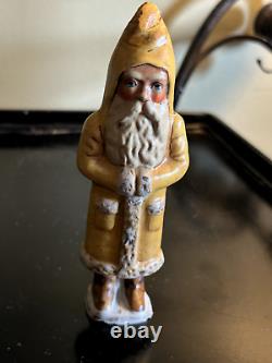 Vintage Extremely Rare Vaillancourt Folk Art Yellow Santa 131 © 1985