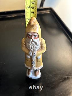 Vintage Extremely Rare Vaillancourt Folk Art Yellow Santa 131 © 1985