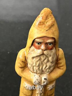 Vintage Extremely Rare Vaillancourt Folk Art Yellow Santa 131 © 1985