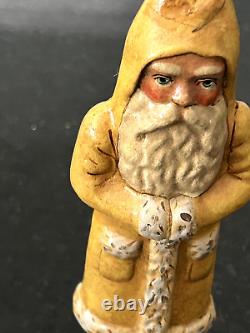 Vintage Extremely Rare Vaillancourt Folk Art Yellow Santa 131 © 1985