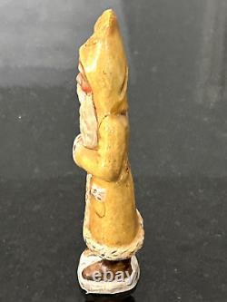 Vintage Extremely Rare Vaillancourt Folk Art Yellow Santa 131 © 1985