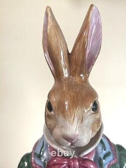Vintage Fitz Floyd Old Worlds Rabbits Classic Male Rabbit 18 Tall