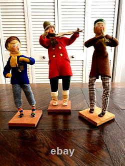 Vintage Four Sisters Dolls Violin Player, Tooter Boy, Lantern Boy