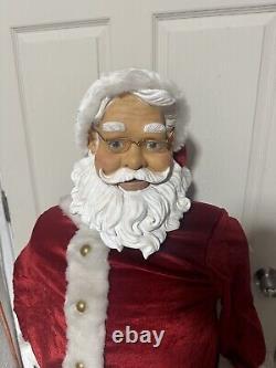 Vintage GEMMY 4ft Tall Animated Singing & Dancing Santa Claus Tested Works