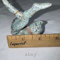 Vintage GILNER PIXIE RARE BLUE GOLD FEET UP 1950s MCM CHRISTMAS KITSCHY