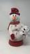 Vintage Gemmy Animated Spinning Snowflake Snowman Light-up Fan Led Message -read