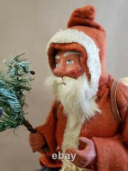 Vintage German Santa on Reindeer Candy Container 17