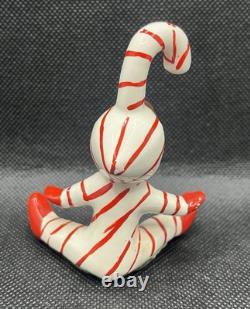 Vintage Hand Painted Candy Cane Pixie Kids Christmas Figurines 1950's Kitsch