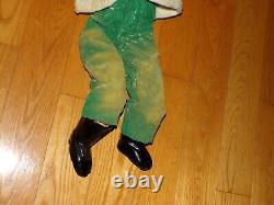 Vintage Harold Gale Green Santa Claus Figure Doll e537