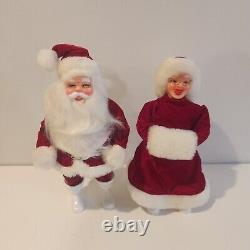 Vintage Harold Gale Mr & Mrs Santa Clause Chrismas Figure Collectibles