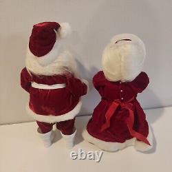 Vintage Harold Gale Mr & Mrs Santa Clause Chrismas Figure Collectibles