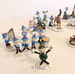 Vintage Hawthorne Village Rudolph The Red Nose Reindeer Bundle Of 26 Figurines