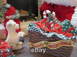 Vintage Holiday Creations Animated Christmas SANTA BY FIREPLACE Music, Lights