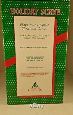 Vintage Holiday Creations Holiday Scene RARE Dickens Scrooge Music Christmas