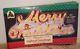 Vintage Holiday Glow Merry Christmas Multi- Function Lighted Greetings Sign Htf
