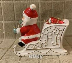 Vintage Holt Howard Christmas 1959 Santa with Reindeer Candle Holder/Planter