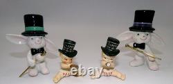 Vintage Holt Howard New Year Baby & Napco Bunny New Year Dancing Magic Black Hat